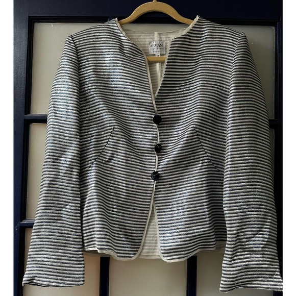 Armani Collezioni Metallic Stripe Jacket - Picture 2 of 6
